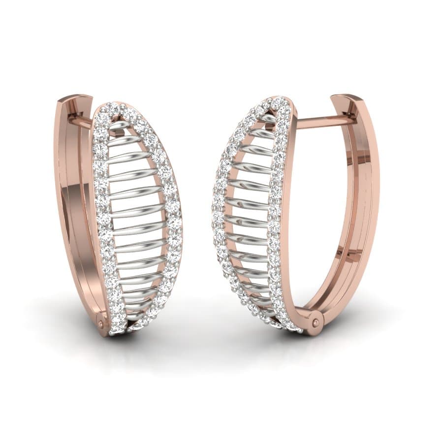 Stunning Loop Diamond Earrings