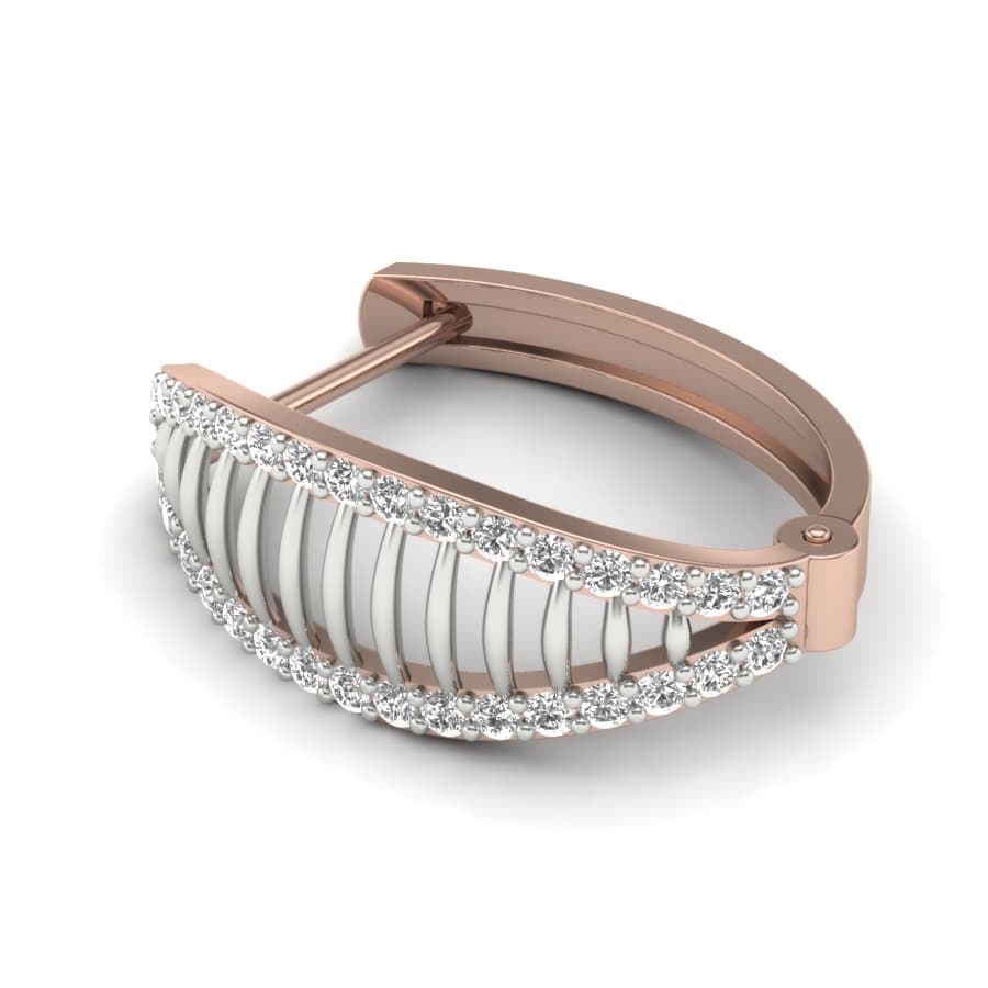 Stunning Loop Diamond Earrings