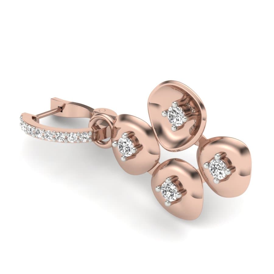 Four Stone Grape Diamond Earrings