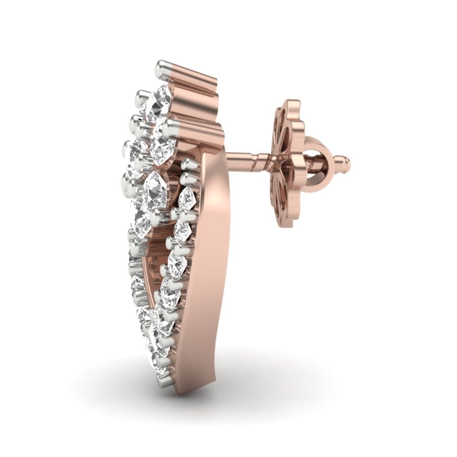 Heart Fleur Diamond Earrings