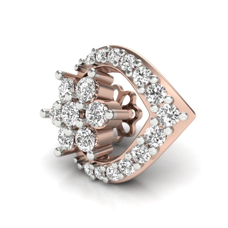 Heart Fleur Diamond Earrings