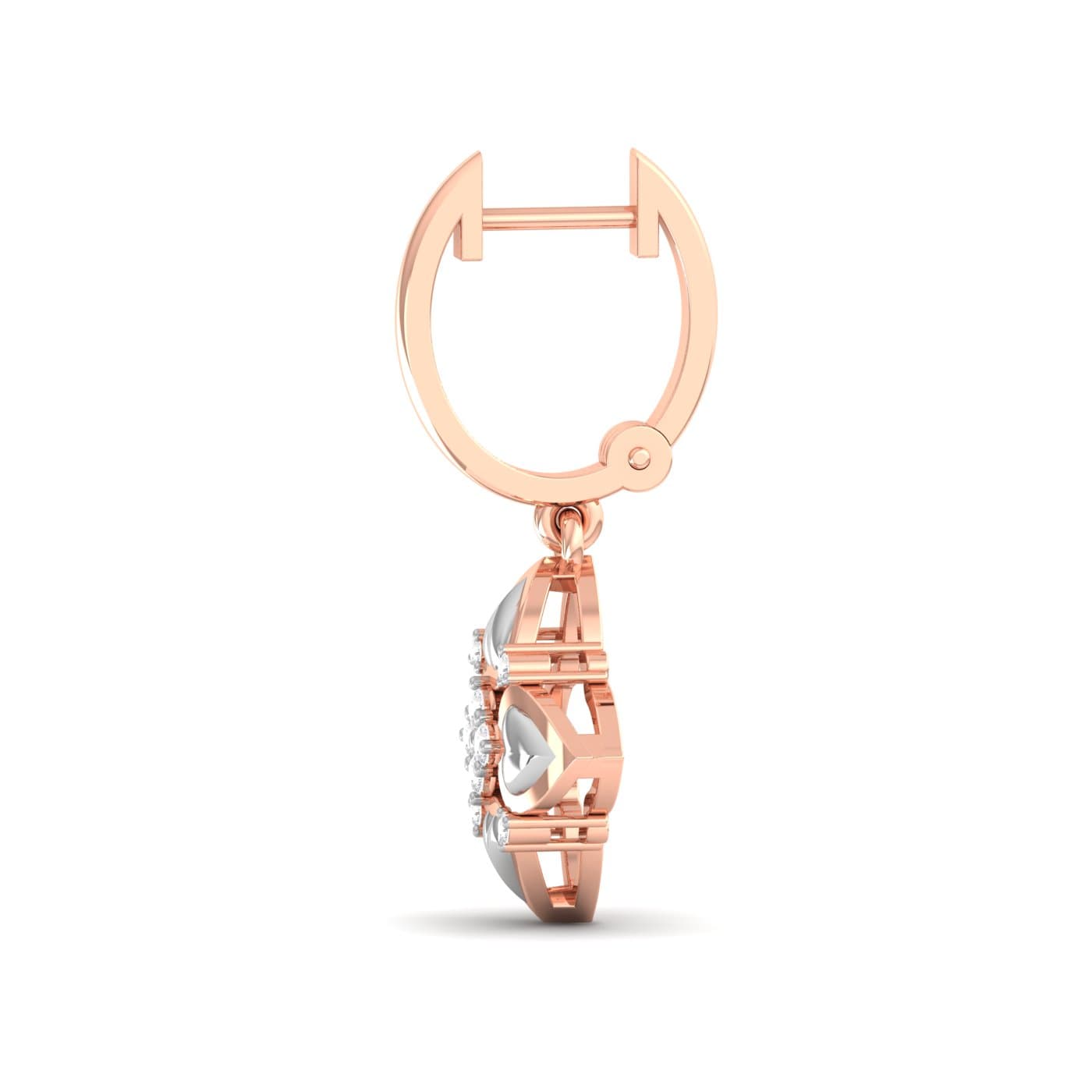 Little Four Heart Diamond Earrings
