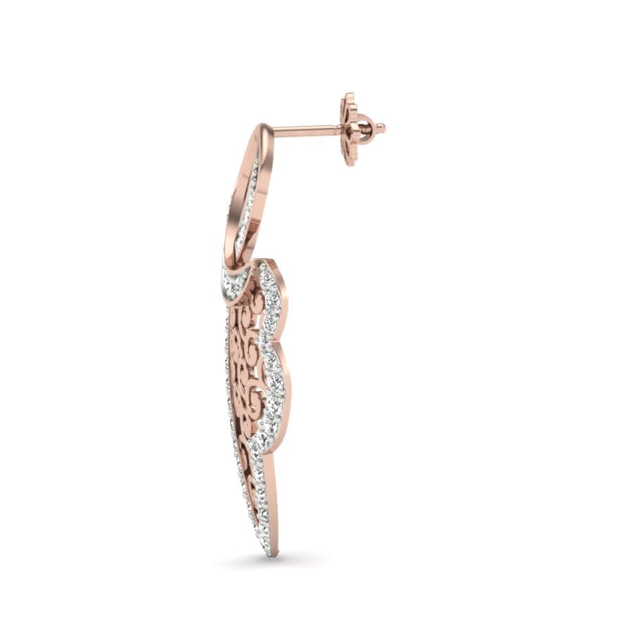 Cutout Fleur Diamond Earrings
