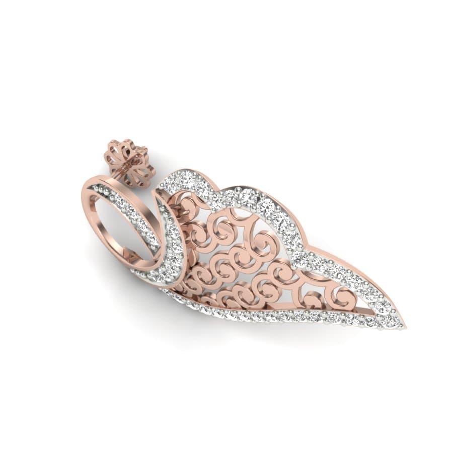 Cutout Fleur Diamond Earrings