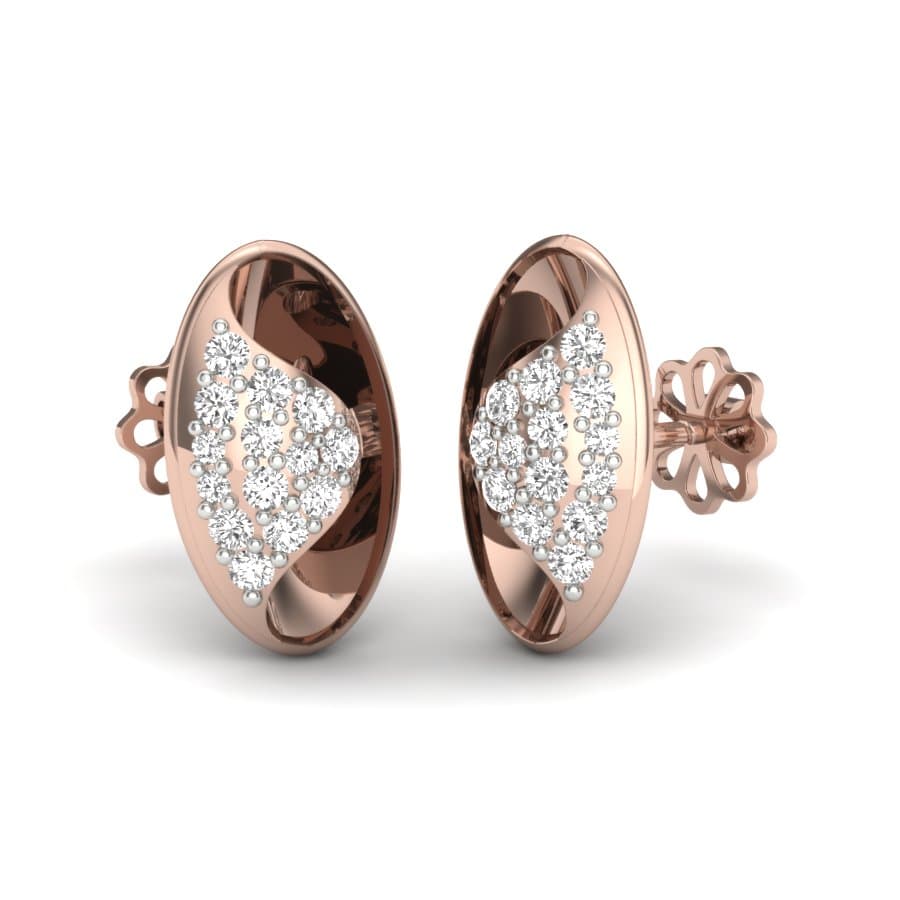 Oval Galaxy Diamond Earrings