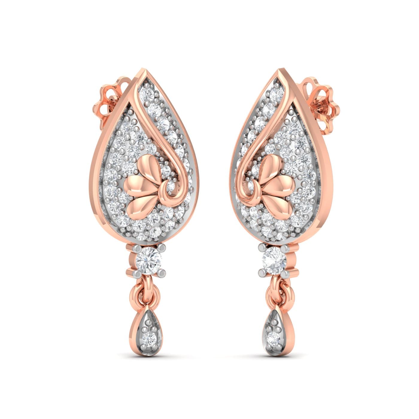 Hoja Drop Diamond Earrings