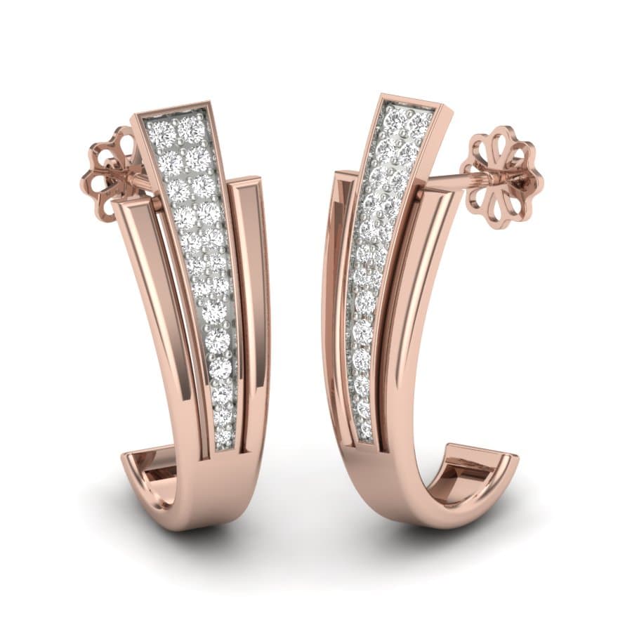 Classic Linear Diamond Earrings