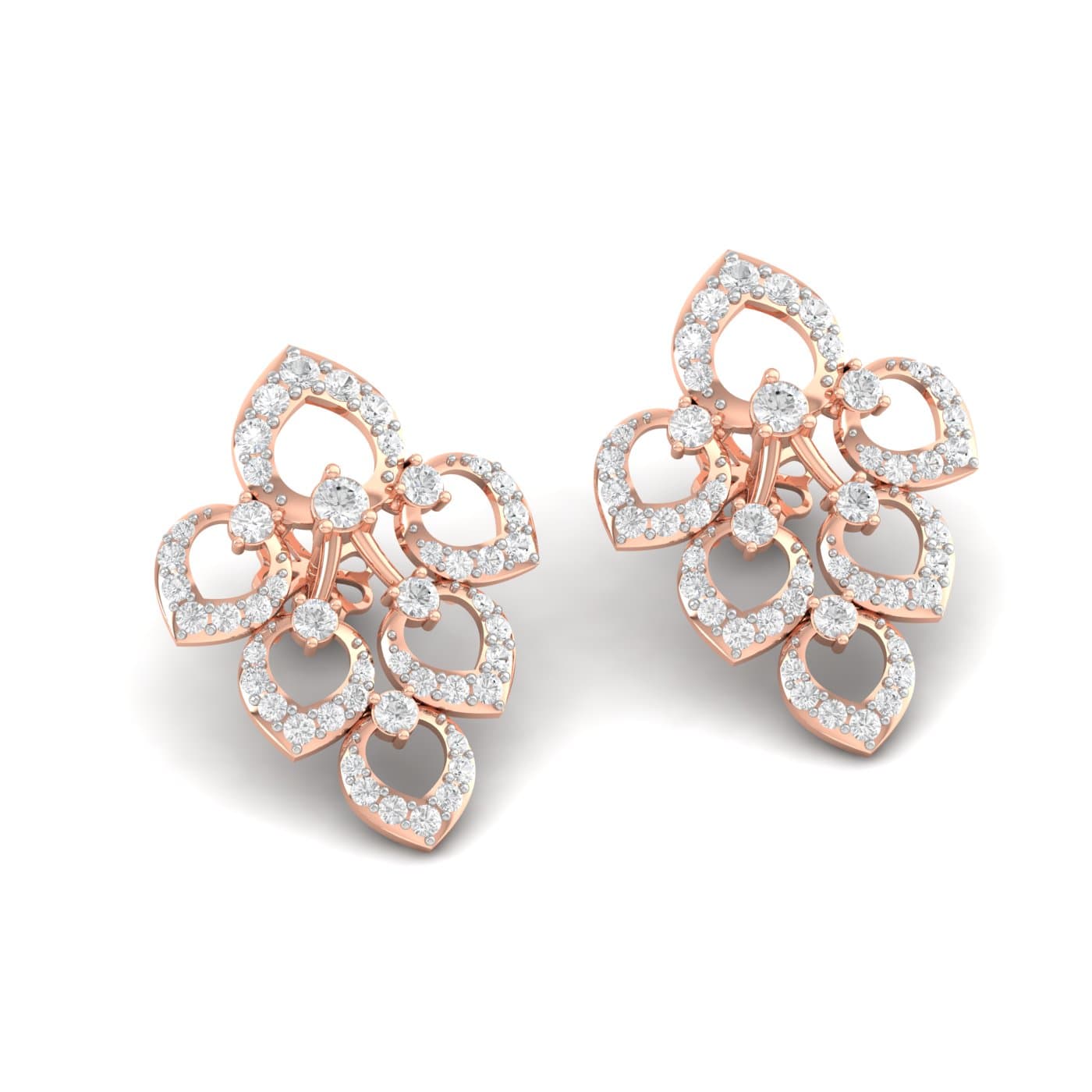 Feuille Diamond Earrings