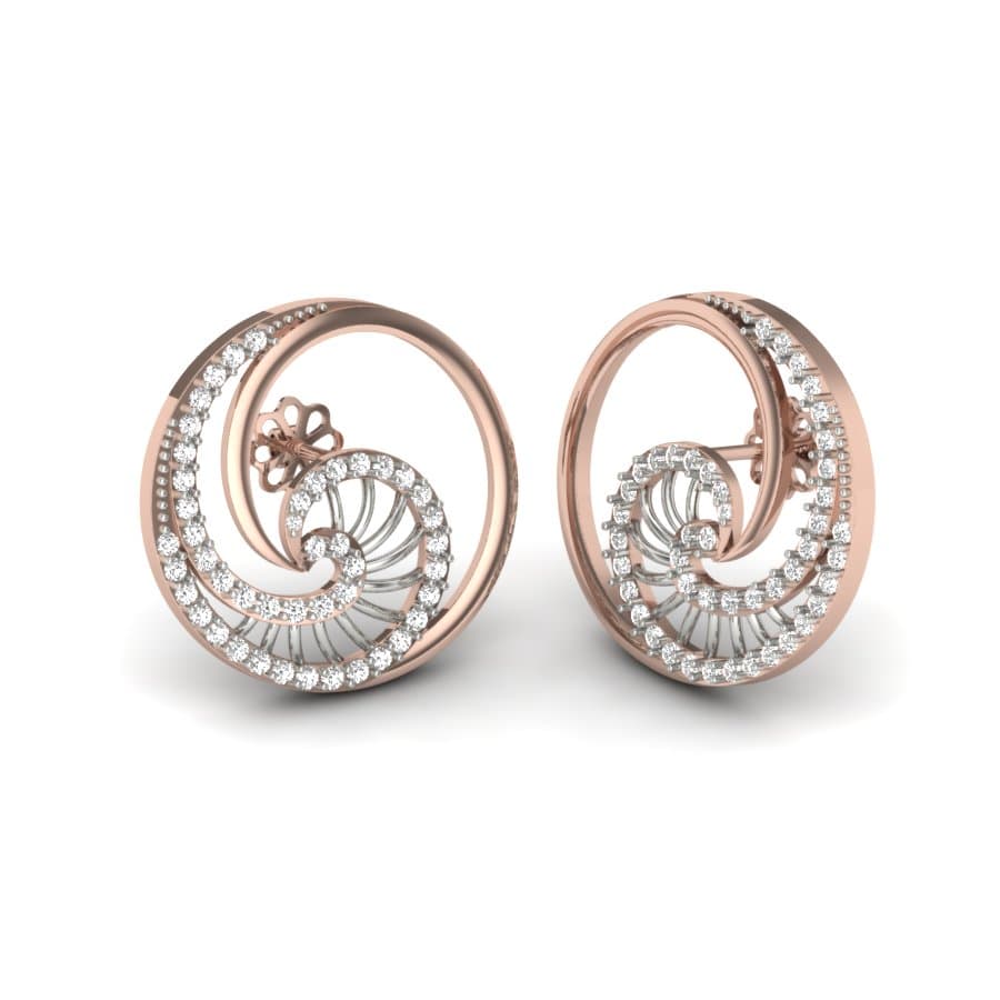 Spinning Love Knot Diamond Earrings