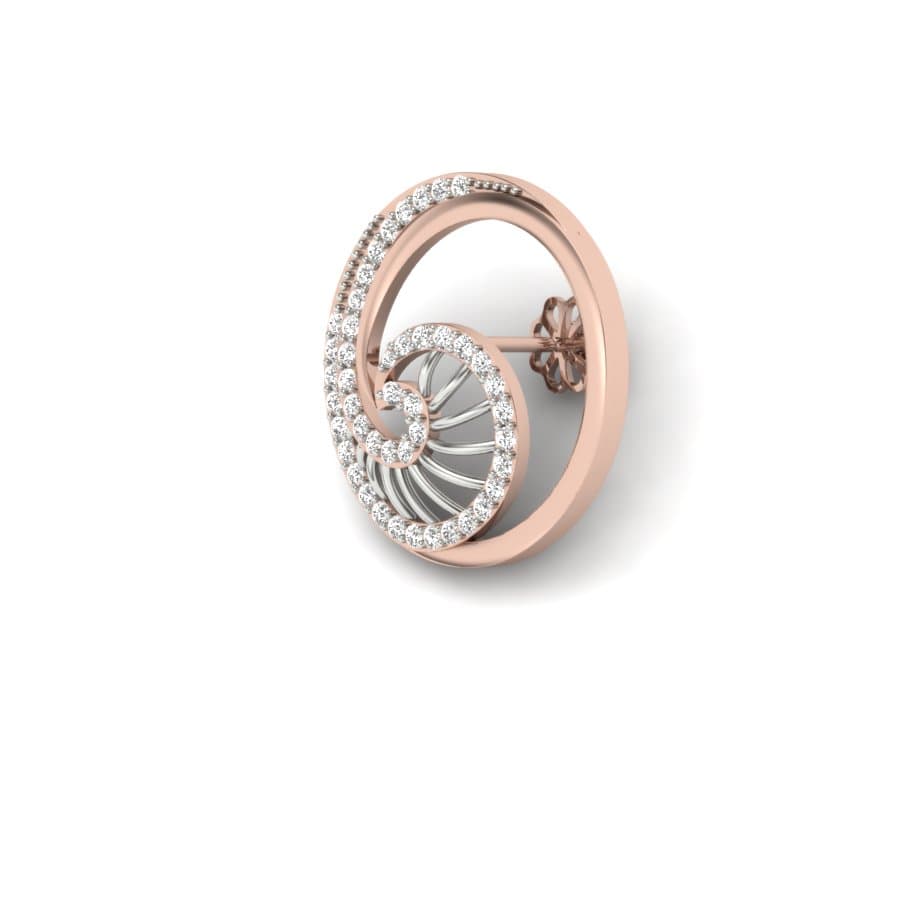 Spinning Love Knot Diamond Earrings