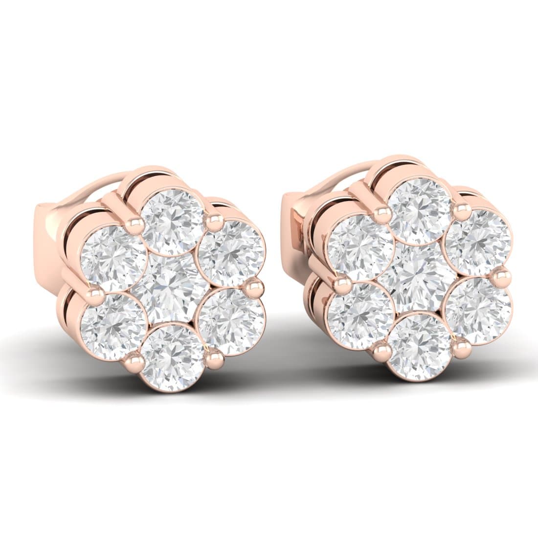 Seven Stone Diamond Earrings