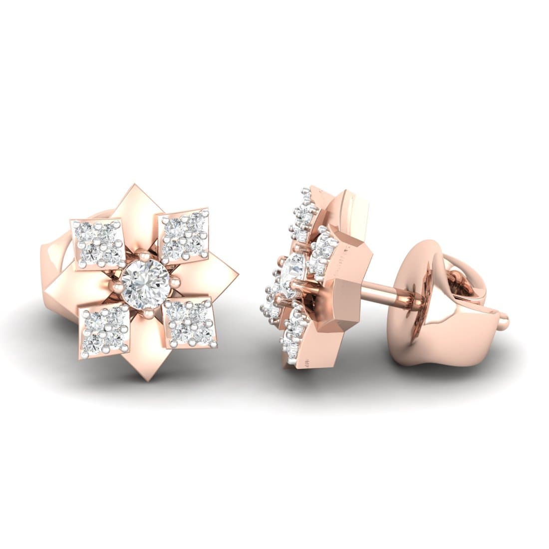 Fuscia Diamond Earrings