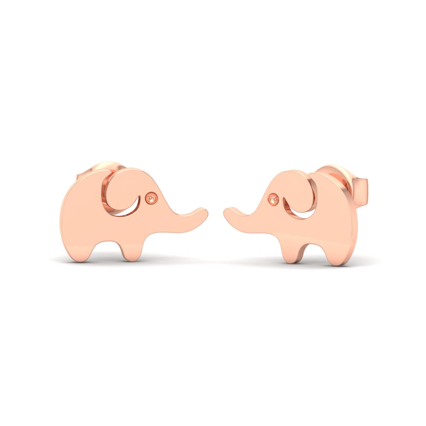 Elephant Kids Gold Earrings