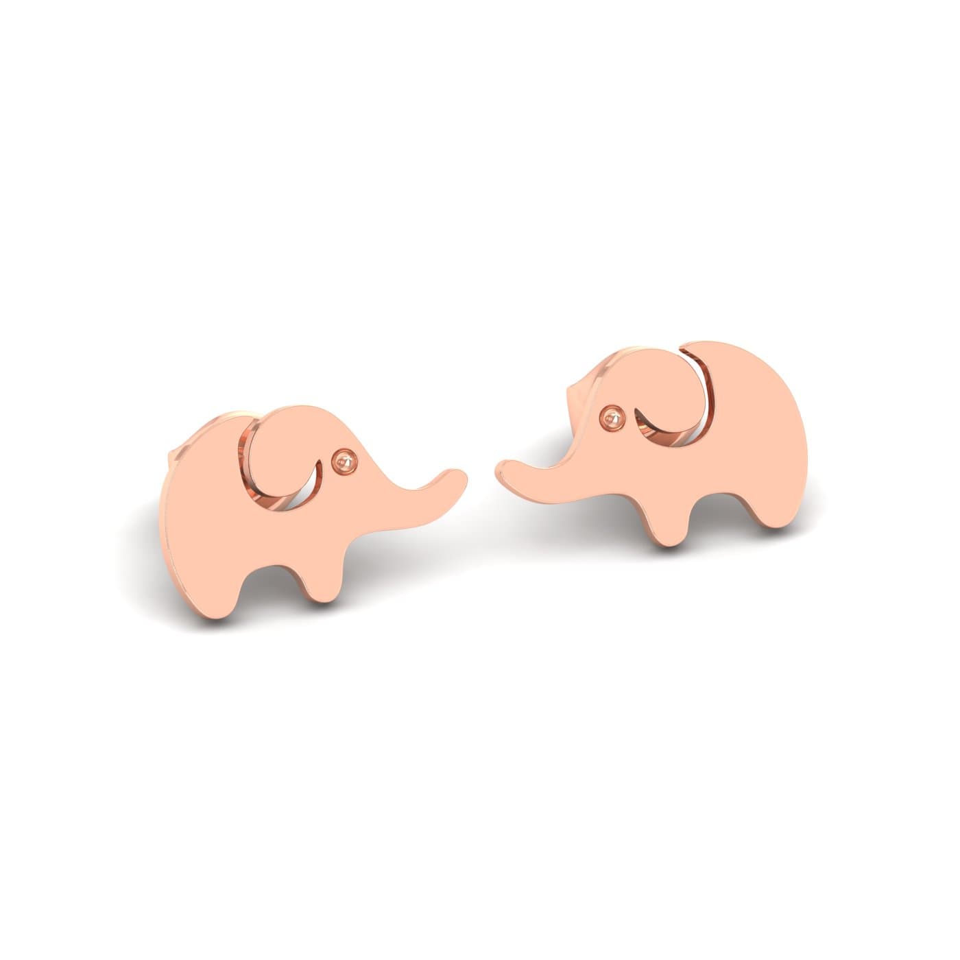 Elephant Kids Gold Earrings