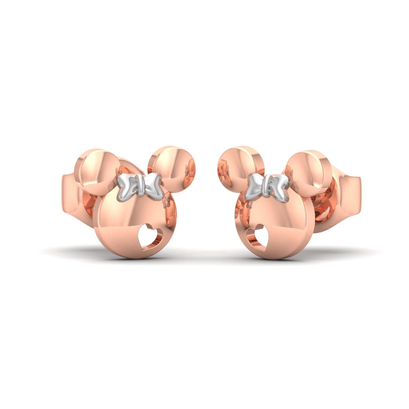 Cute Minnie Mouse Gold Earrings