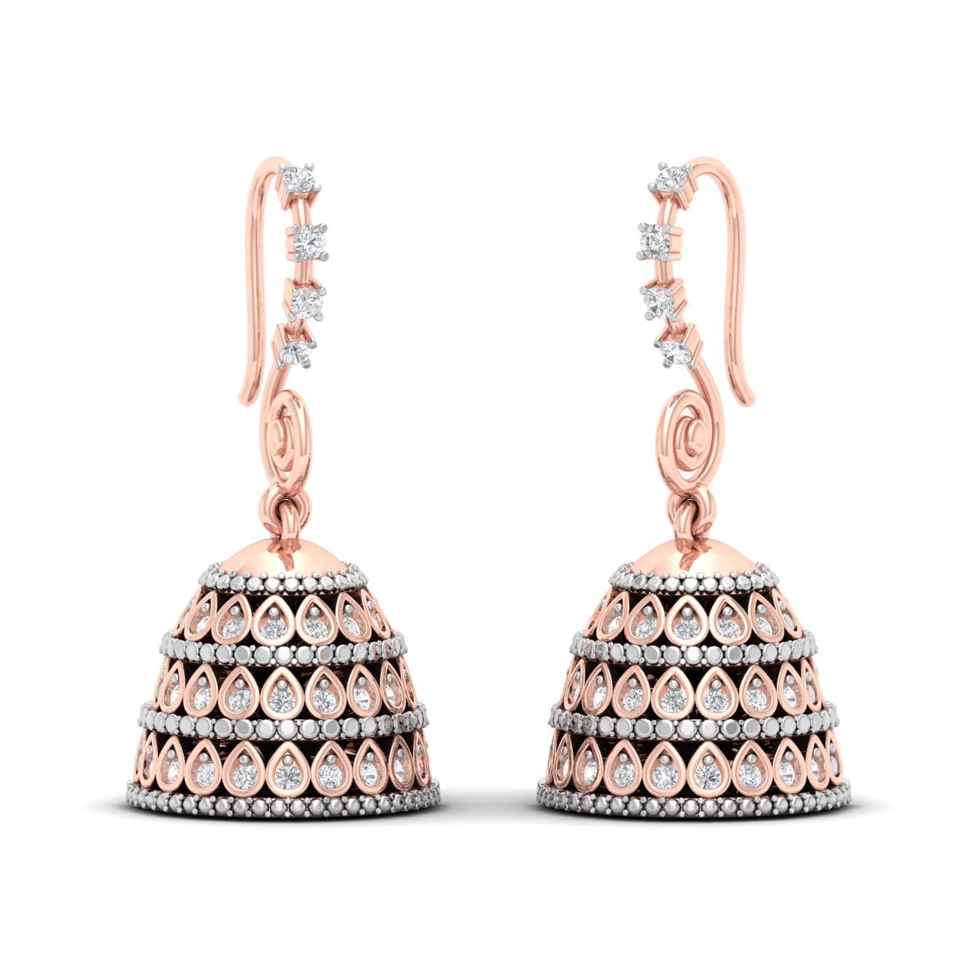 Shimmering Teardrop Jhumkas