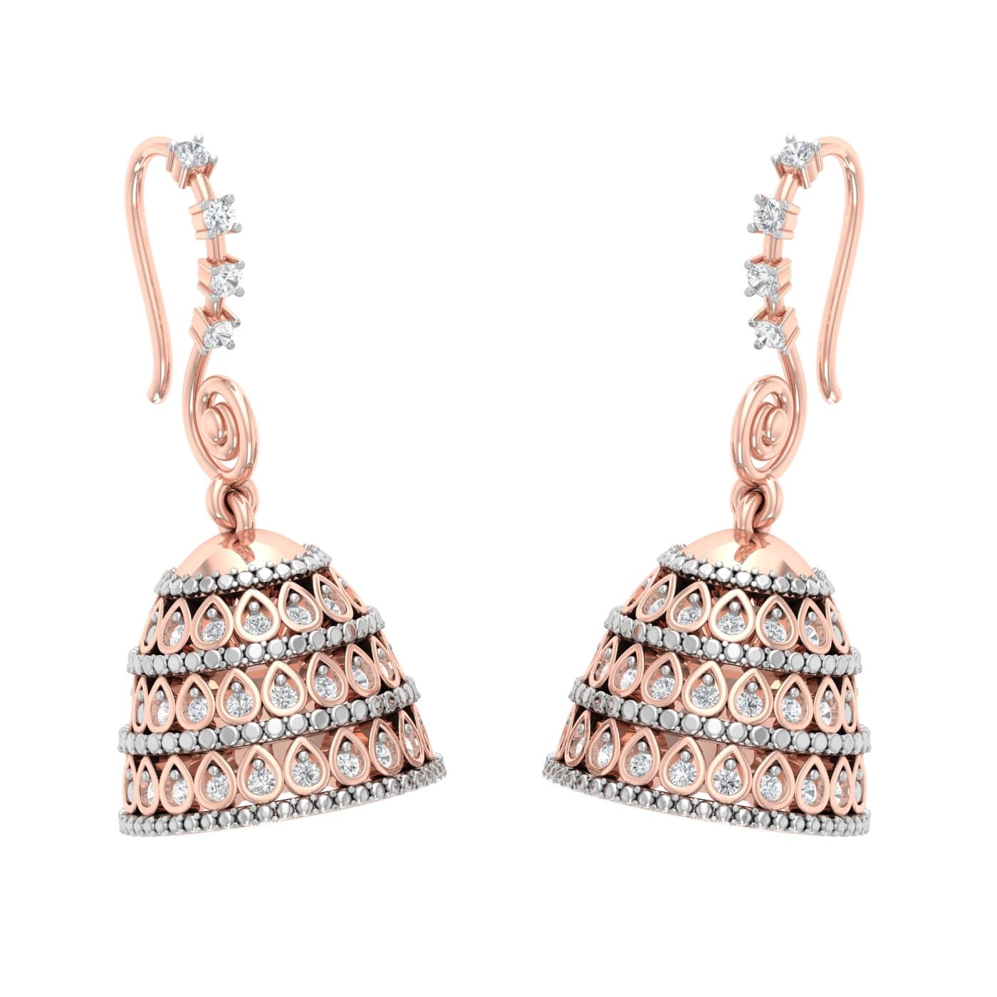 Shimmering Teardrop Jhumkas