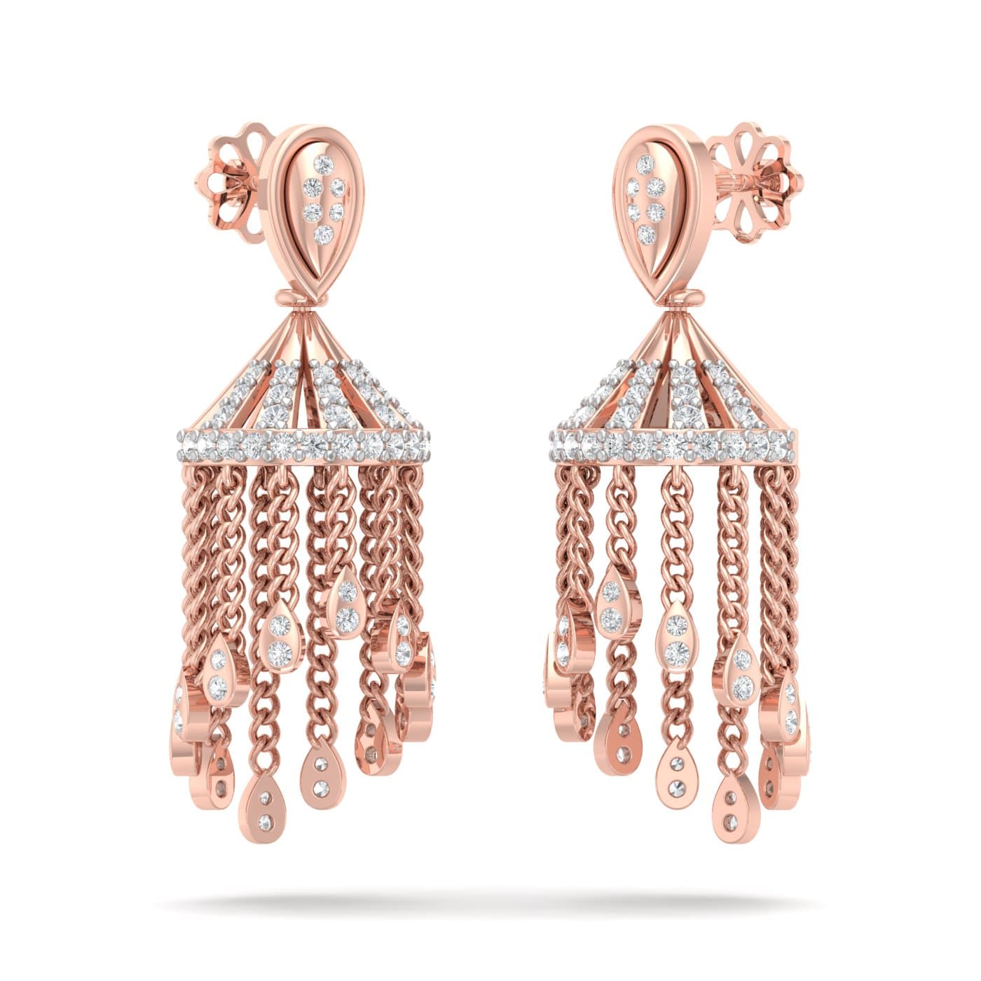 Traditional Diamond Jhumkas