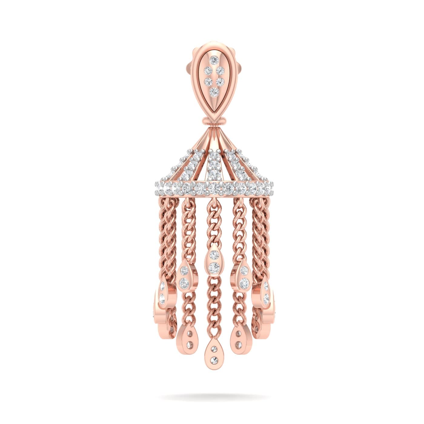 Traditional Diamond Jhumkas