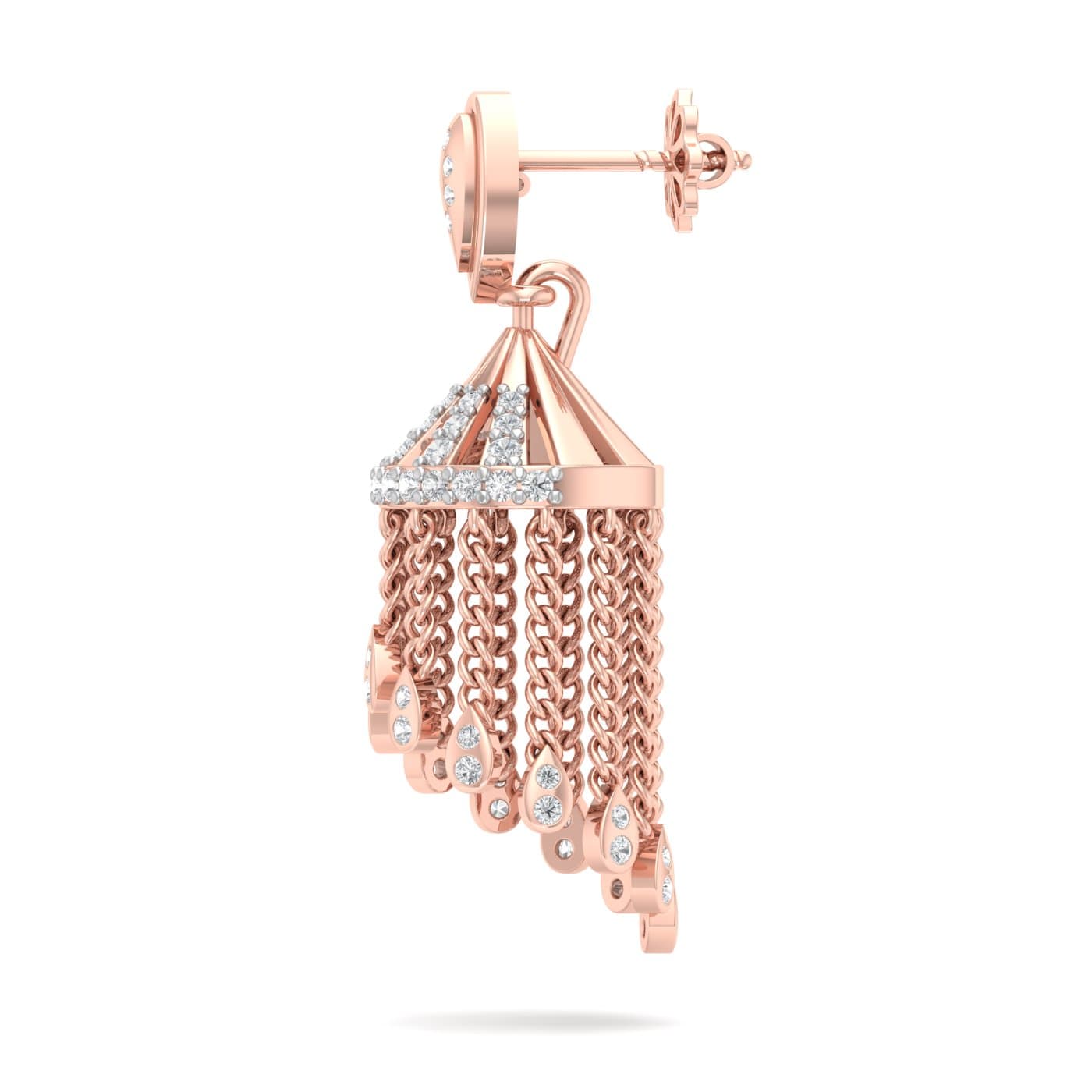 Traditional Diamond Jhumkas