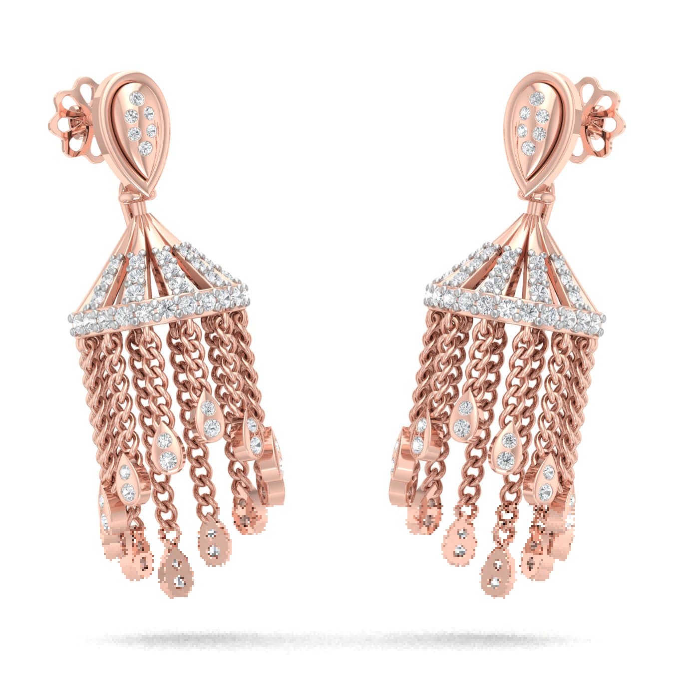 Traditional Diamond Jhumkas