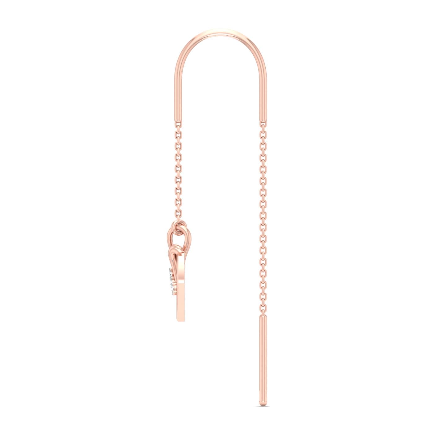 Trio Drops Heart Diamond Sui Dhaga Earrings