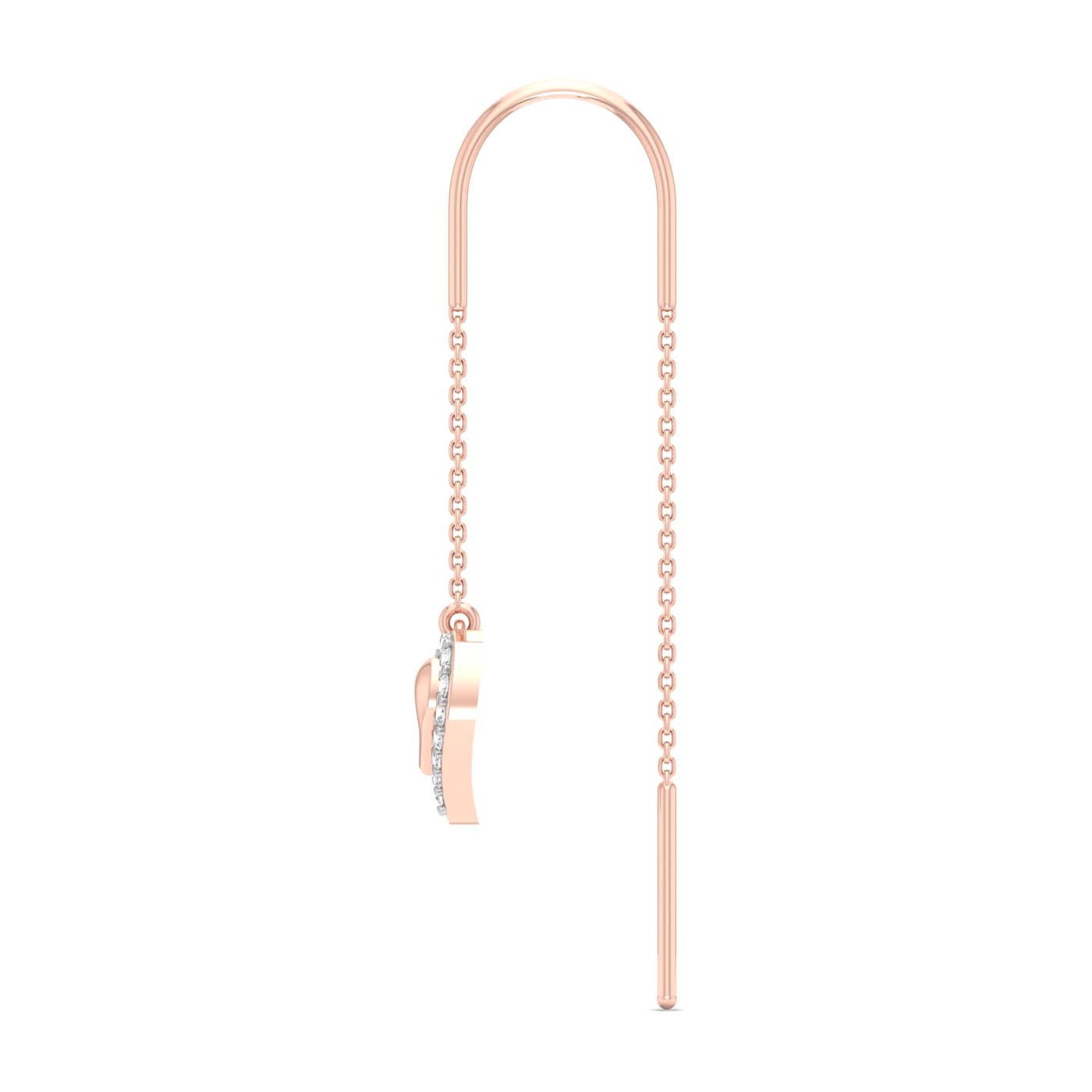 Enamoured Eternity Heart Diamond Sui Dhaga Earrings