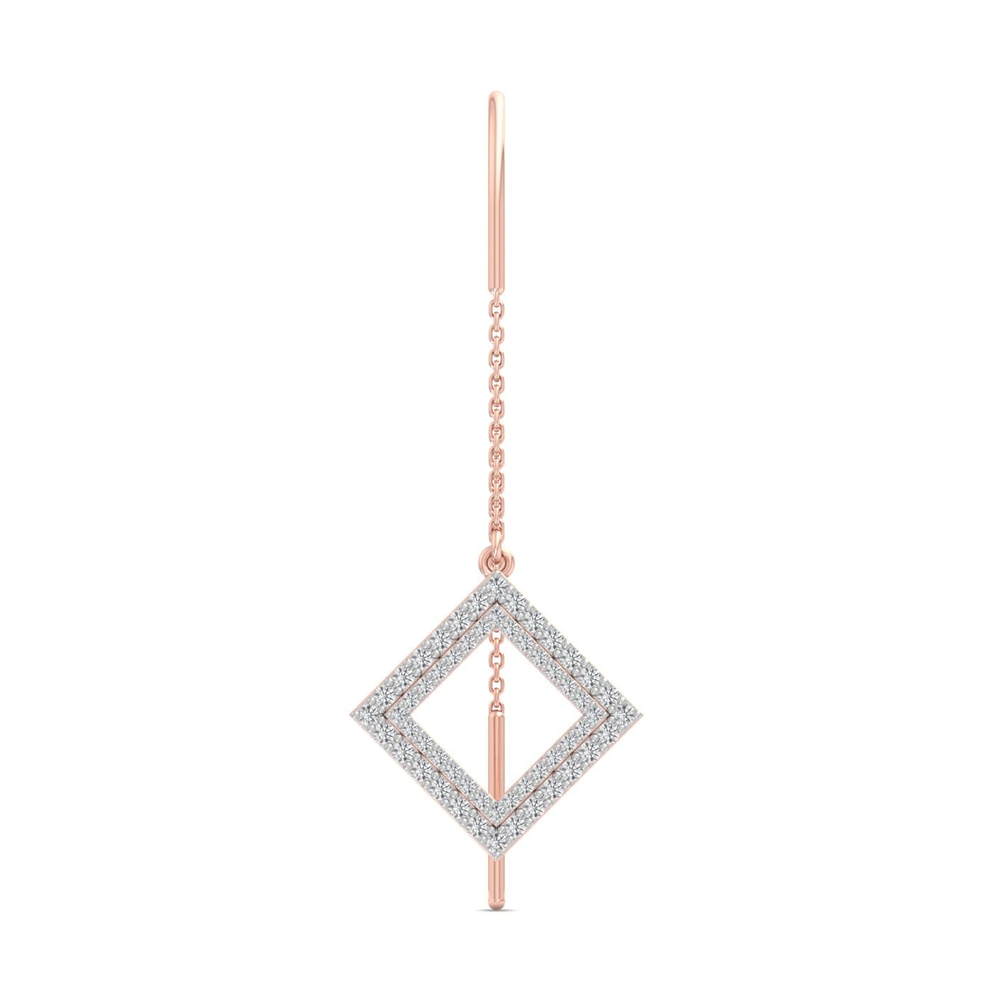 Eternity Squares Diamond Sui Dhaga Earrings