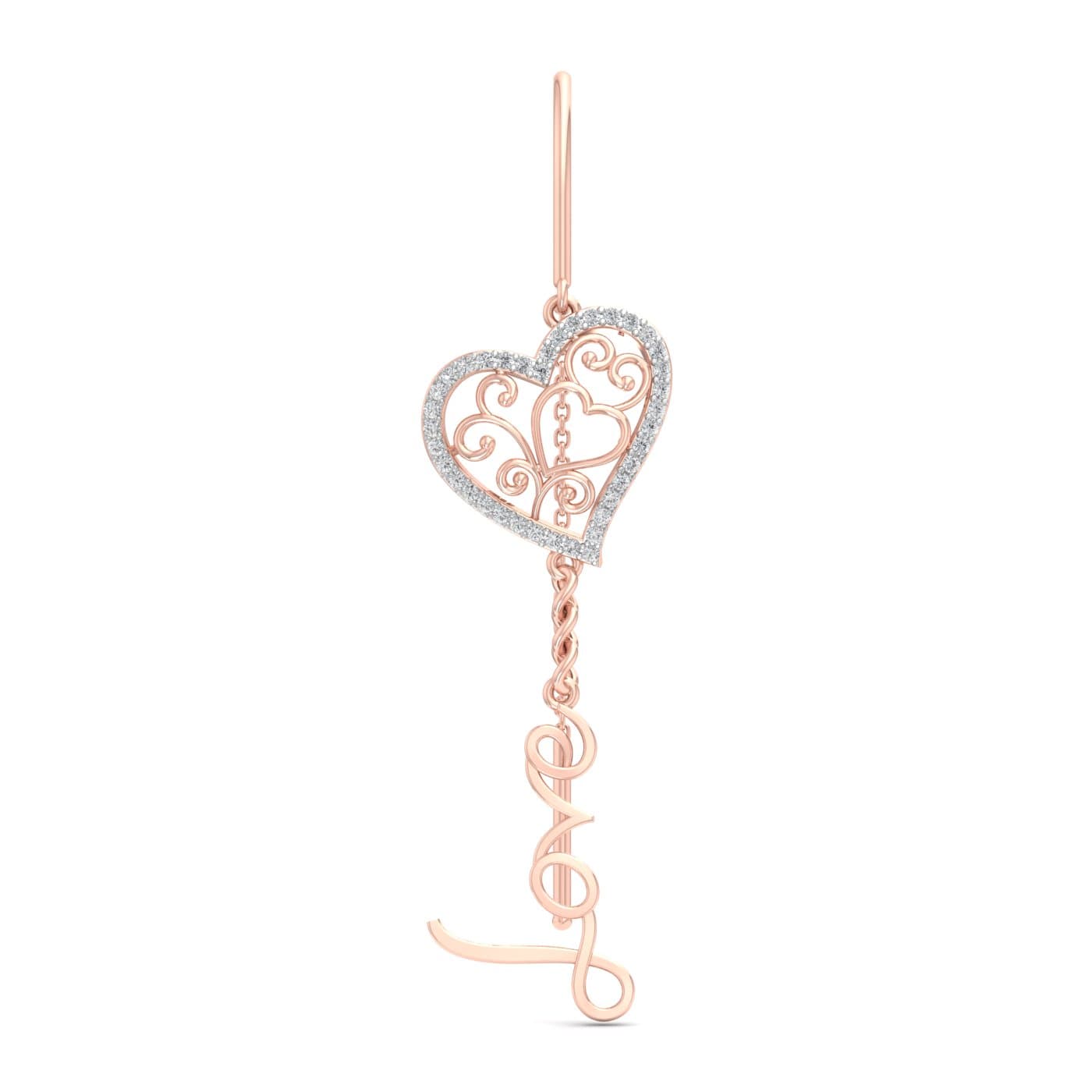 Love Arbor Heart Diamond Sui Dhaga Earrings