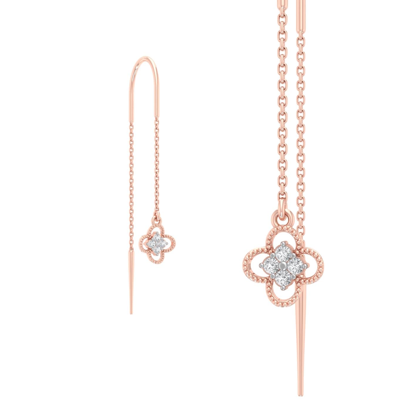 Fabulous Fleur Diamond Sui Dhaga Earrings