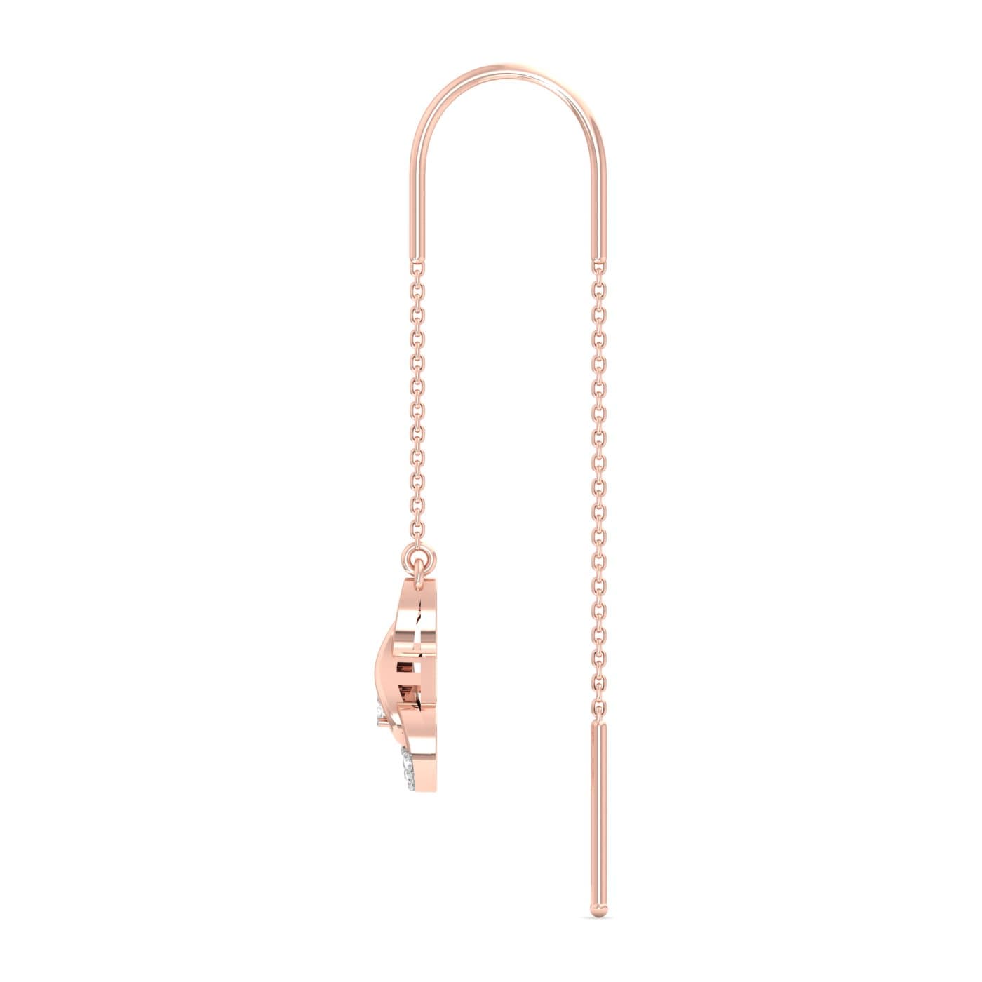 Trendy Twirlking Clef Diamond Sui Dhaga Earrings