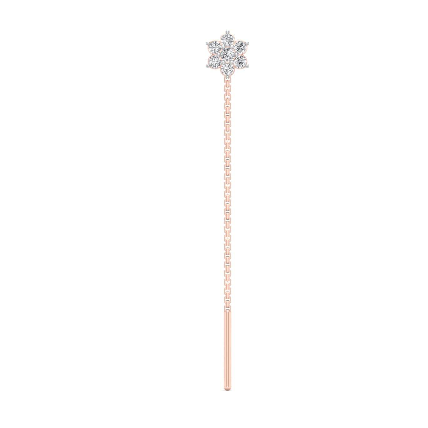 Floral Cluster Diamond Sui Dhaga Earrings