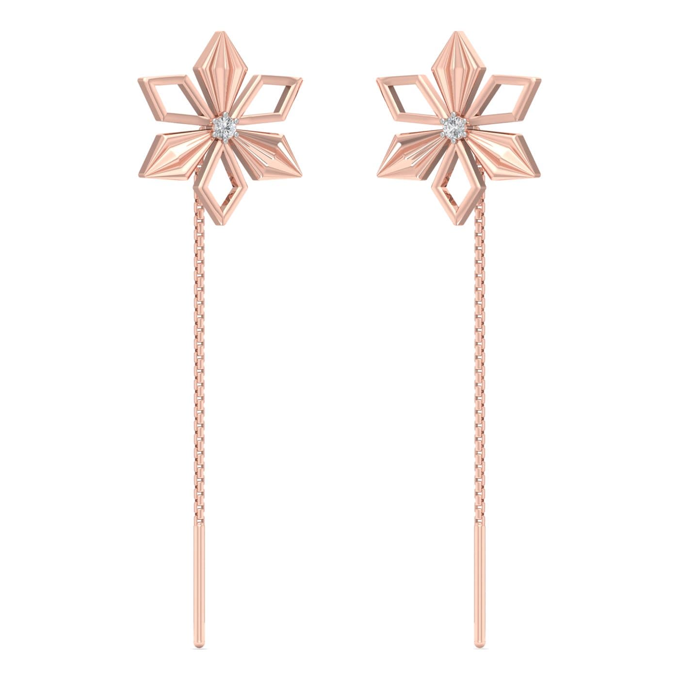 Blazing Blossom Diamond Sui Dhaga Earrings