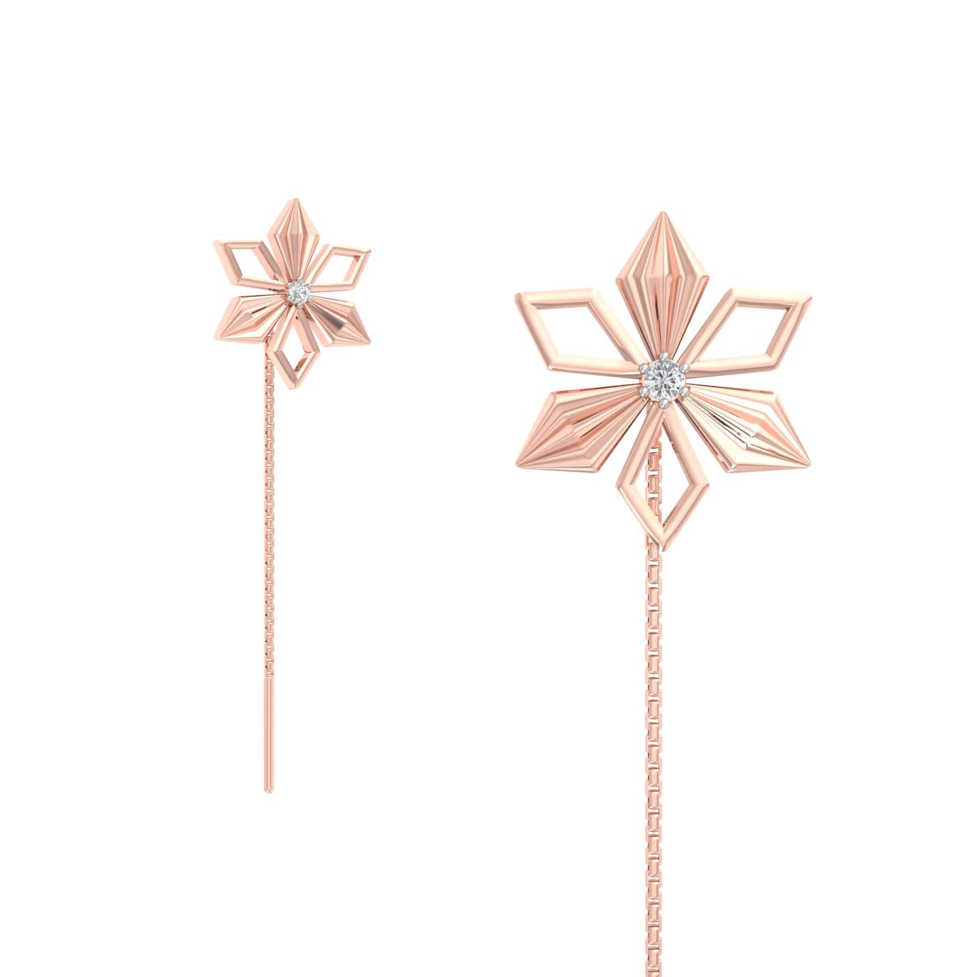 Blazing Blossom Diamond Sui Dhaga Earrings