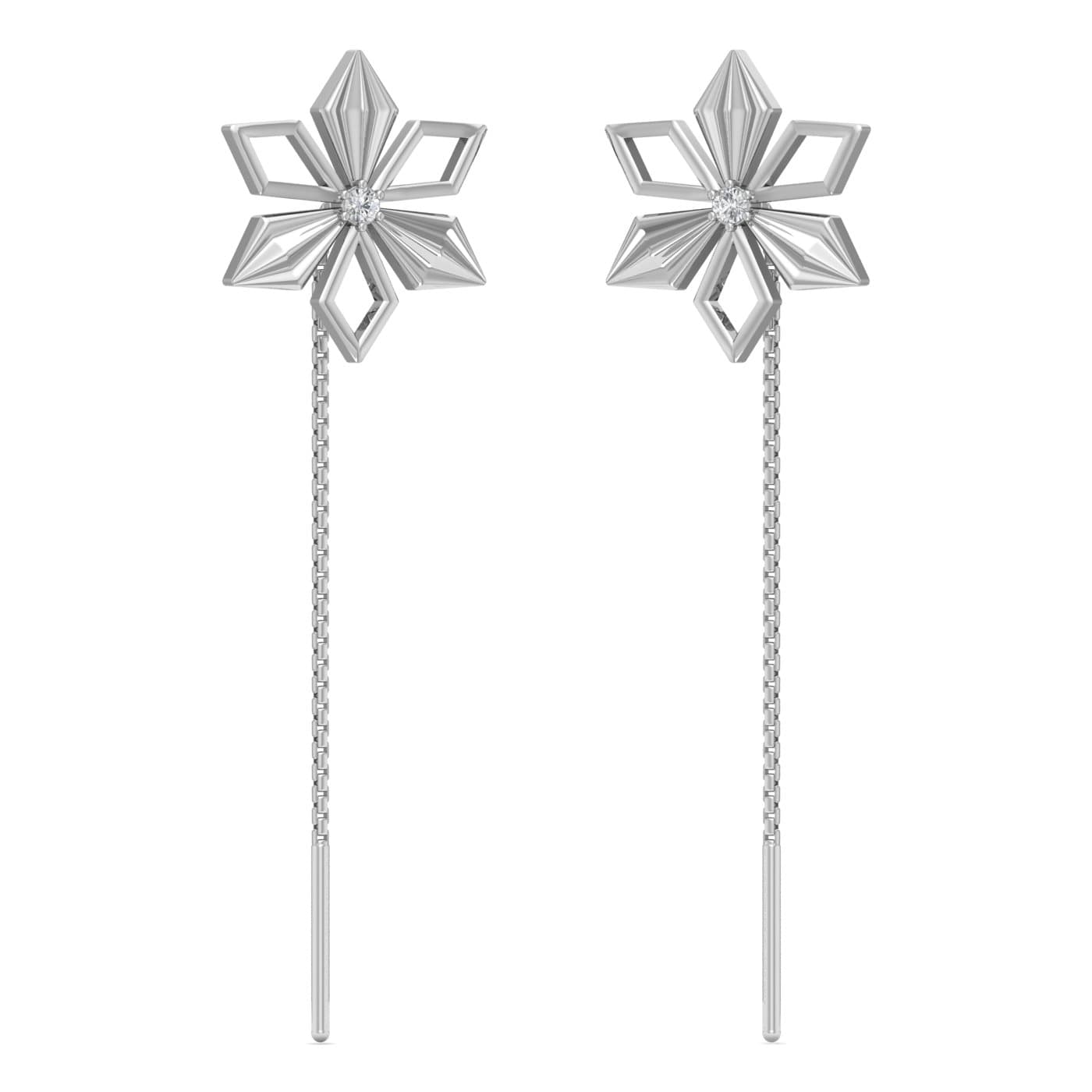 Blazing Blossom Diamond Sui Dhaga Earrings