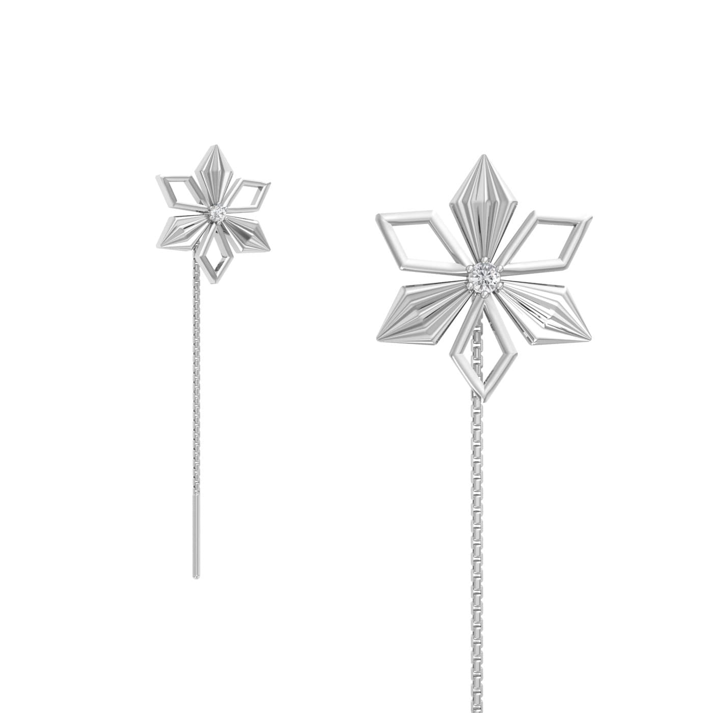 Blazing Blossom Diamond Sui Dhaga Earrings