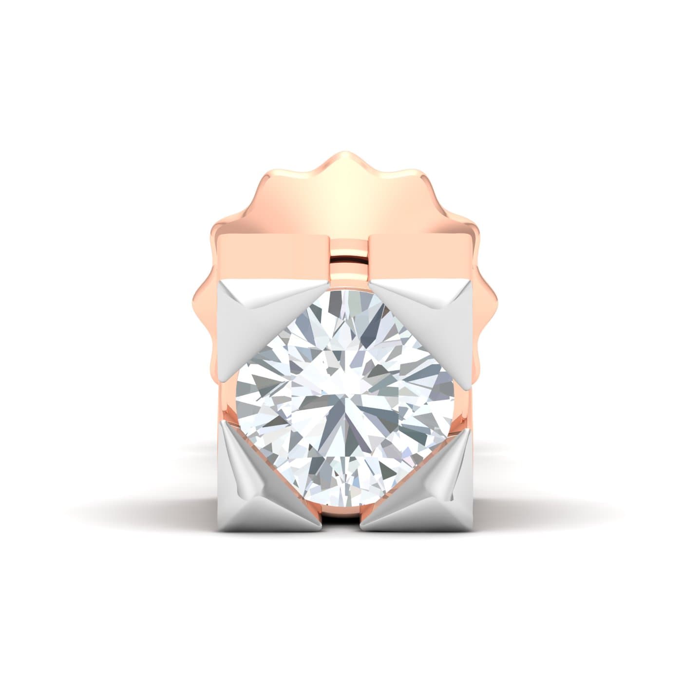 Single Diamond Stud Mens Earring