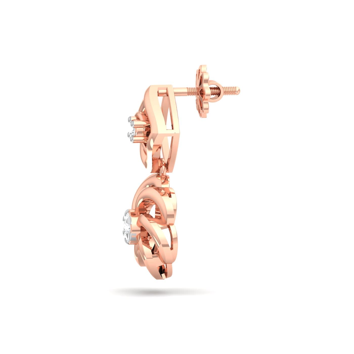 Begonia Drop Diamond Earrings