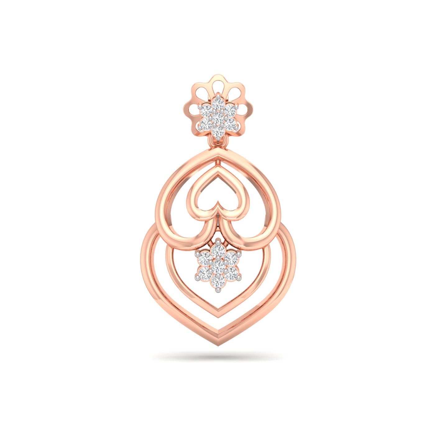Dicentra Drop Diamond Earrings