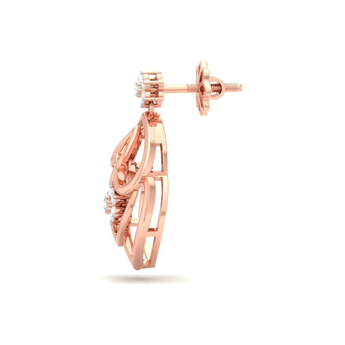 Dicentra Drop Diamond Earrings