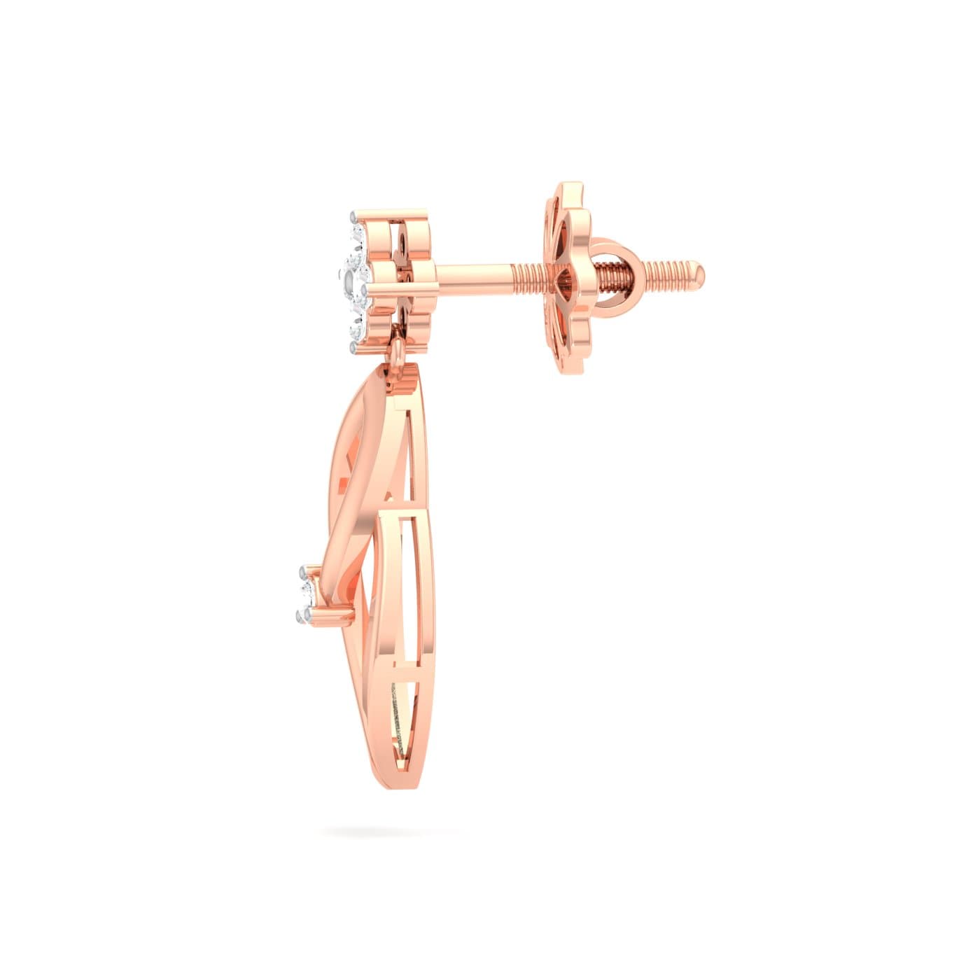 Laurel Leaf Diamond Earrings