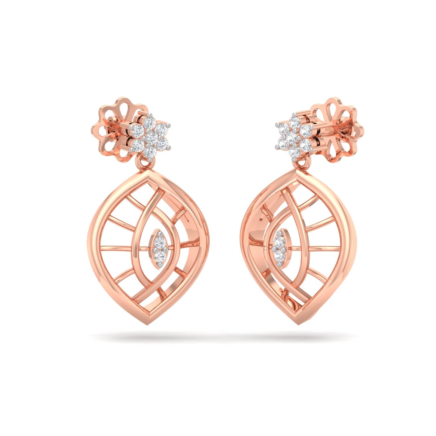 Phyllon Diamond Drop Earrings