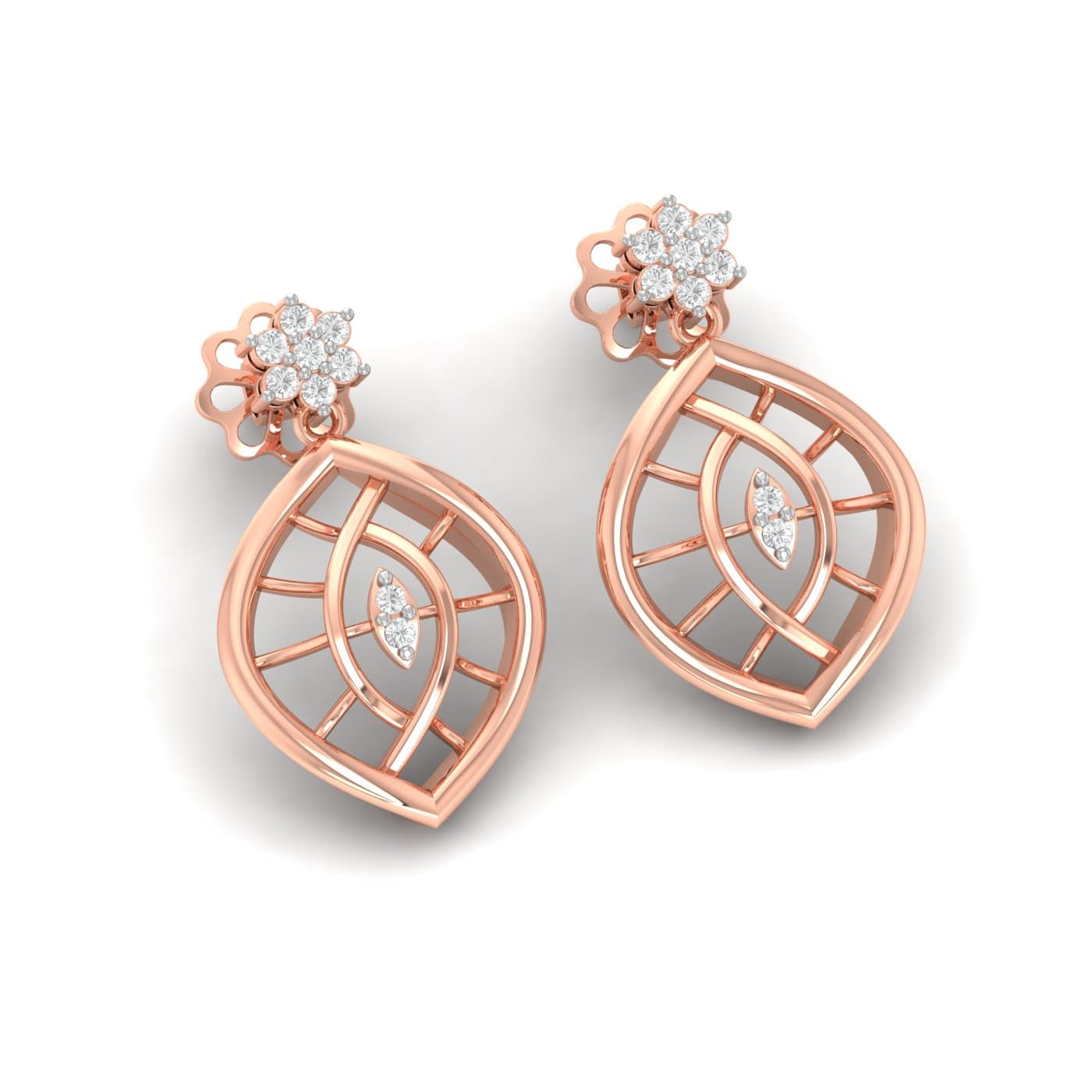 Phyllon Diamond Drop Earrings
