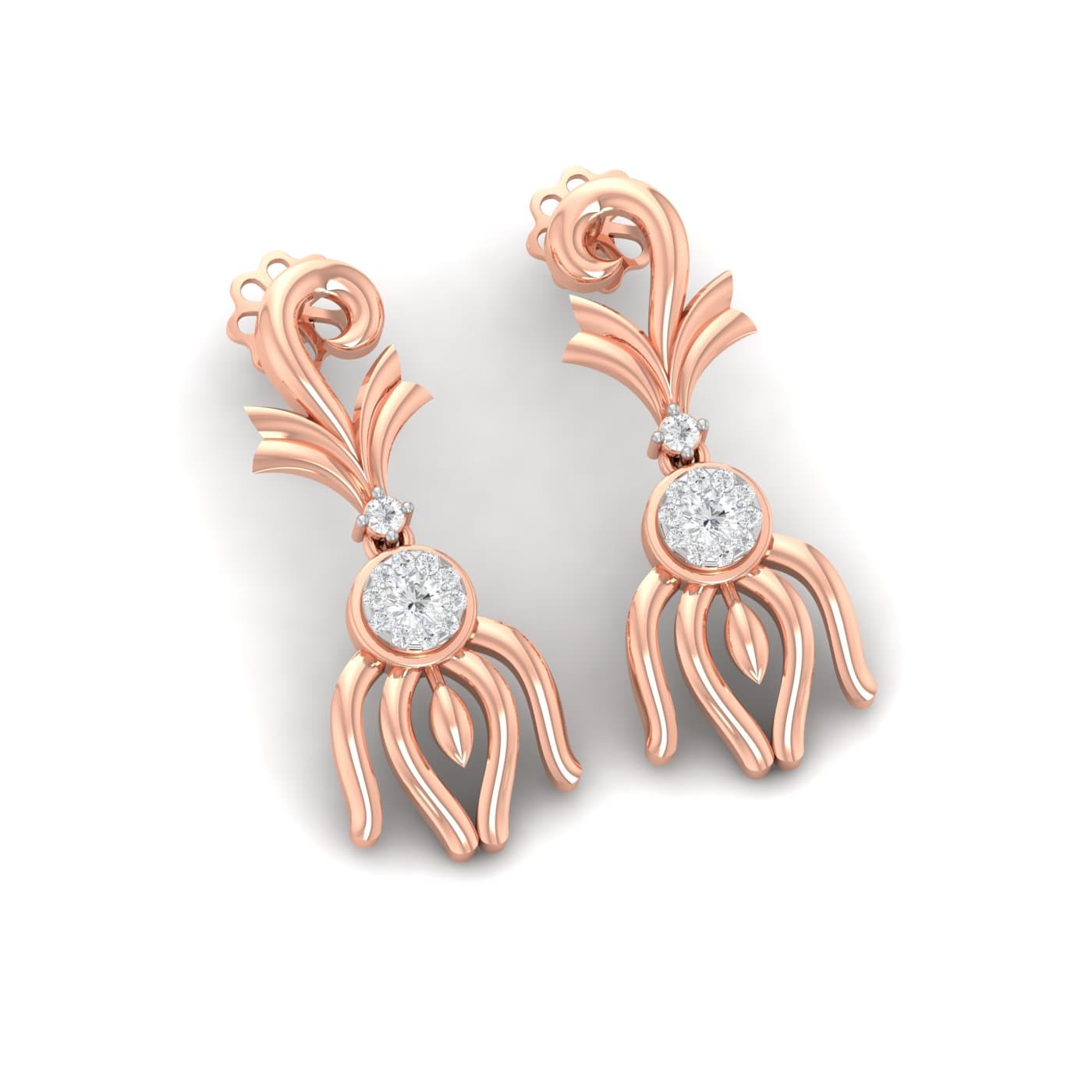 Bellflower Diamond Drop Earrings