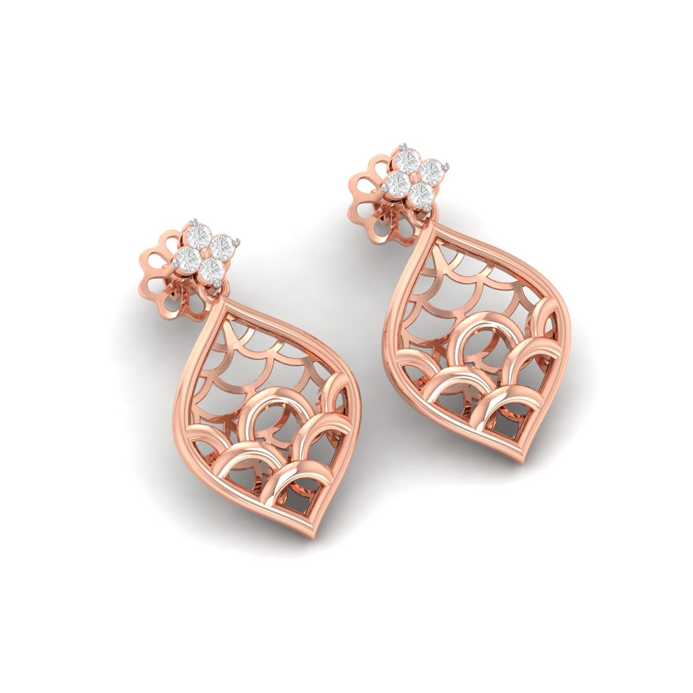 Posy Diamond Drop Earrings