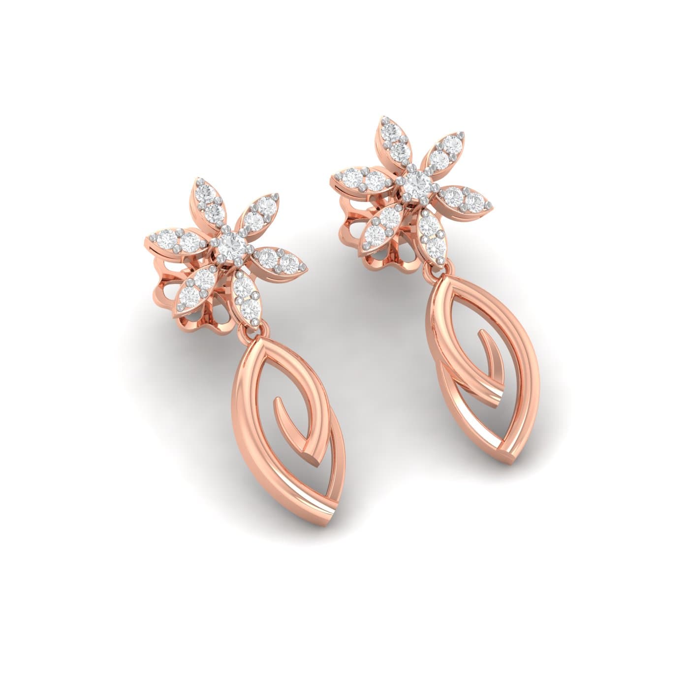 Milkweed Dimond Earrings