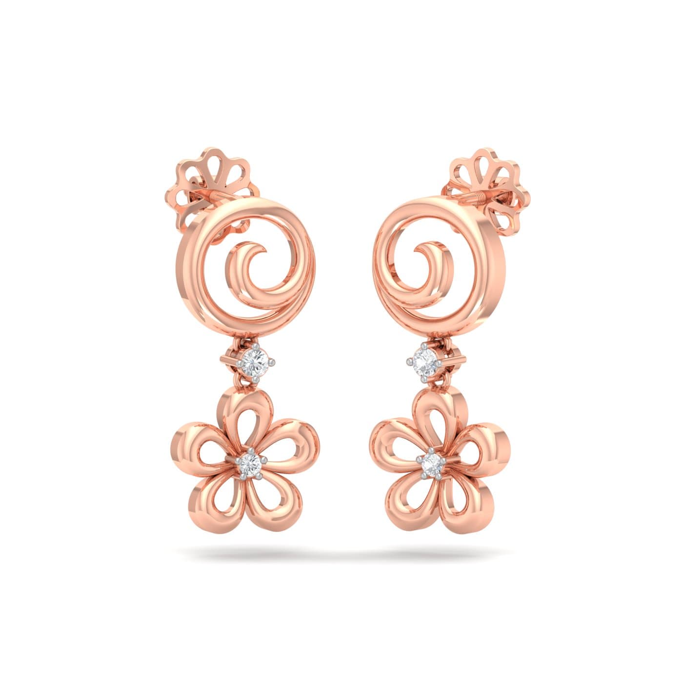 Daffodil Diamond Drop Earrings