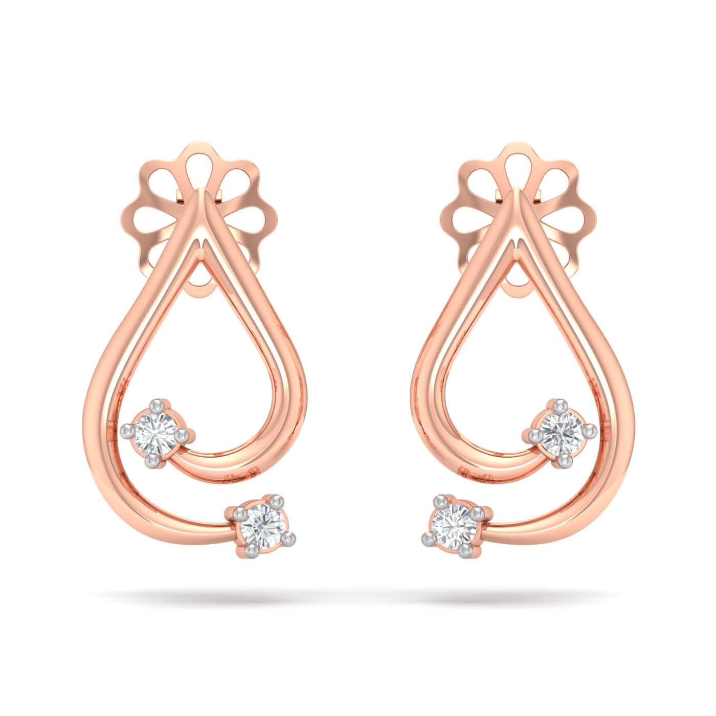 Cassia Diamond Stud Earrings