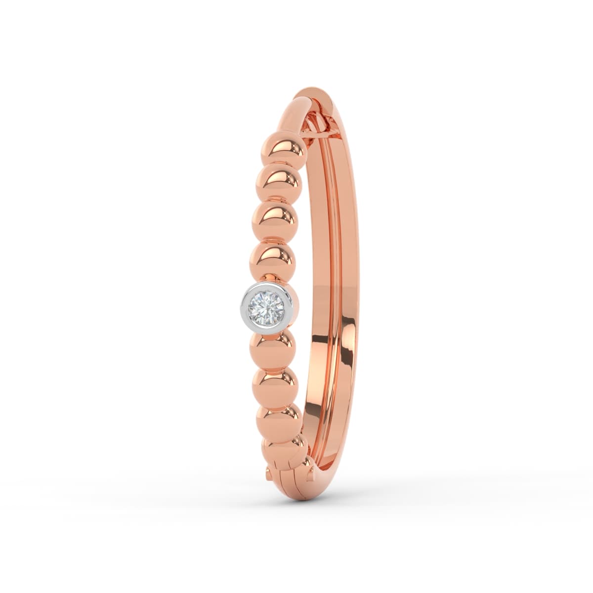 Bonding Single Diamond Hoop Earring