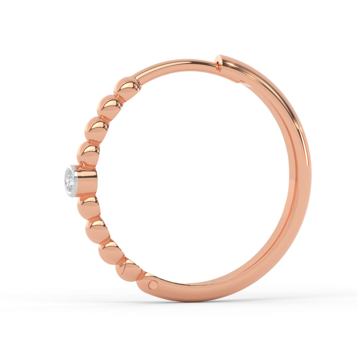 Bonding Single Diamond Hoop Earring